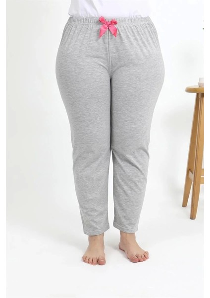 Kadın Pamuklu Büyük Beden Alt Pijama Gri fırsatları