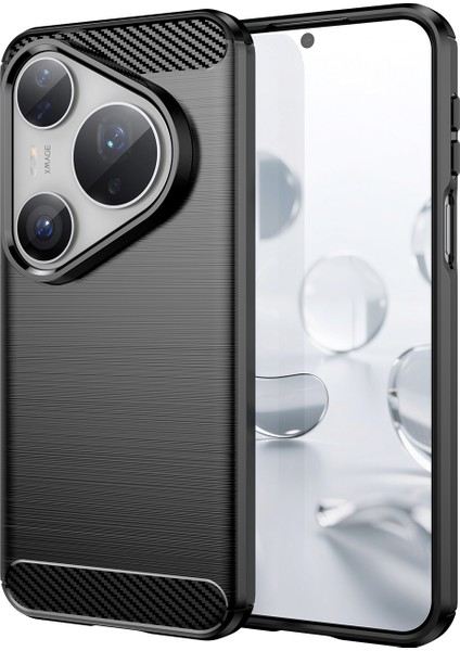 Huawei Pura 80 Pro Büyük Lens Deliği Fırçalanmış Doku Tpu Telefon Kılıfı ve Ekran Filmi (Yurt Dışından) fiyatları