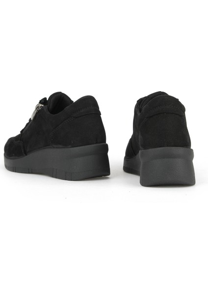 , Kadın Hakiki Deri Konfor Ayakkabı 153359Z218 Siyah modelleri