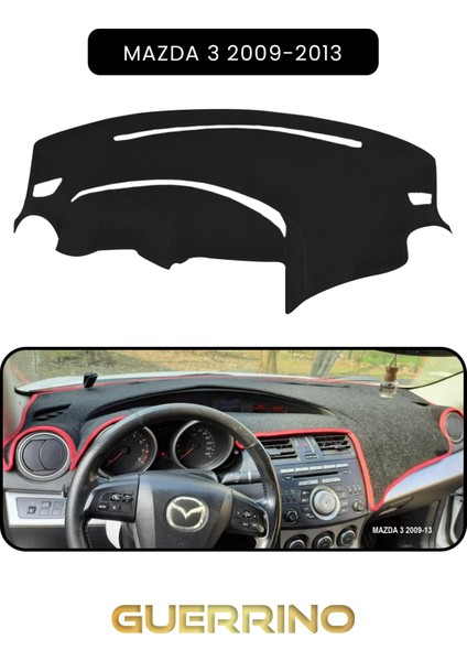 Mazda 3 2009-2013TORPİDO Koruma Halısı Siyah Kenar