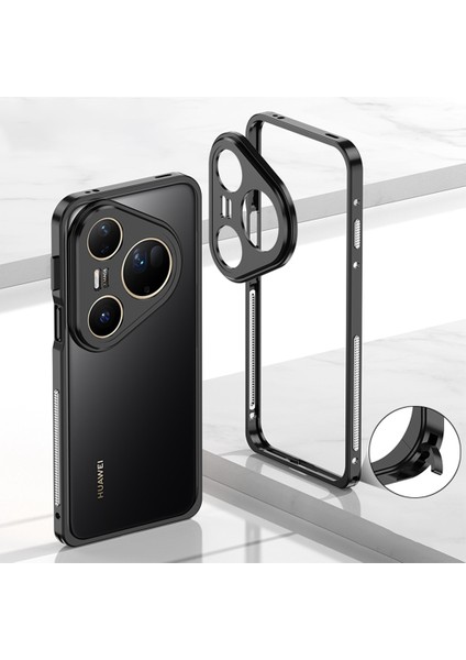 Huawei Pura 80 Ultra Tampon Kılıf Metal Çerçeve Isı Dağıtıcı Kapak ve Lens Koruyucu (Yurt Dışından)