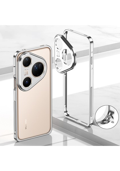 Huawei Pura 80 Ultra Tampon Kılıf Metal Çerçeve Isı Dağıtıcı Kapak ve Lens Koruyucu (Yurt Dışından)
