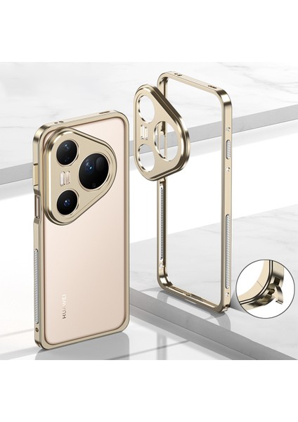 Huawei Pura 80 Ultra Tampon Kılıf Metal Çerçeve Isı Dağıtıcı Kapak ve Lens Koruyucu (Yurt Dışından)