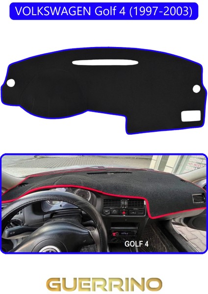 Volkswagen Golf 4 (1997-2003) Torpido Koruma Halısı Mavi Kenar