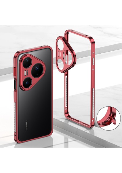 Huawei Pura 80 Pro Tampon Kılıf Metal Çerçeve Isı Dağıtıcı Kapak ve Lens Koruyucu (Yurt Dışından)