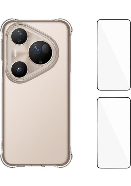 Huawei Pura 80 Ultra Tpu Kılıf 2.0mm Telefon Kılıfı 2 Adet Temperli Cam Filmli (Yurt Dışından)