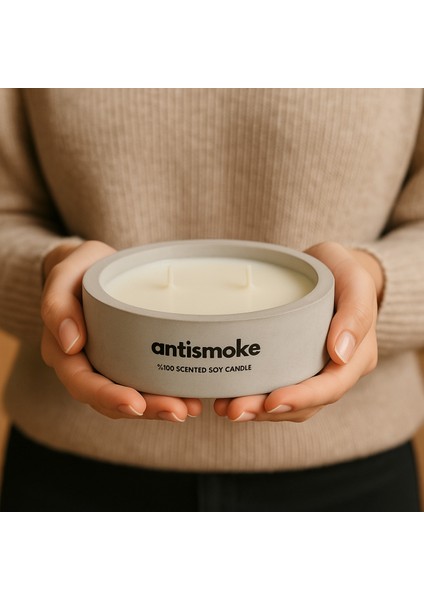 Dekoratif El Yapımı Yatay Mum : Çift Fitilli : Kokulu Soya Mum : Antismoke fiyatları