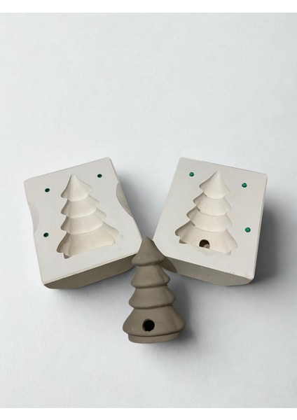 21 cm Çam Ağacı Alçı Kalıbı - Çam Ağacı - Sanatsal Seri