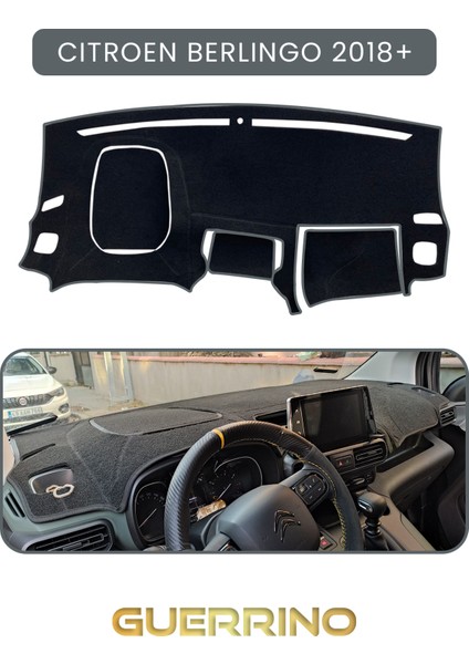 Cıtroen Berlingo 2018+TORPİDO Koruma Halısı Gri Kenar