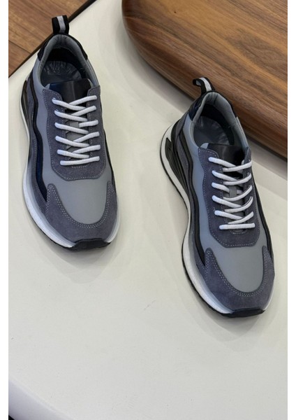 1103 Siyah Hakiki Deri Erkek Sneakers