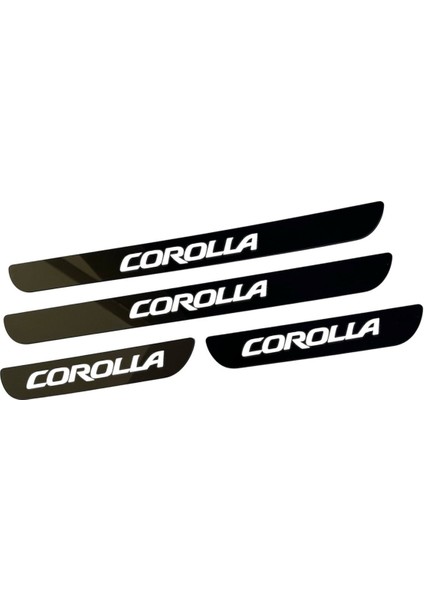 Corolla Pleksi Kapı Eşiği Piano Black 4 Parça fiyatları