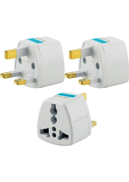 Tip G Ingiliz Adaptör Fişi - Hindistan, Ingiltere, Dubai, Hong Kong, Irlanda, Singapur, Hac ve Umre Uyumlu, 2 ve 3 Uçlu Fiş Dönüştürücü Priz, Uluslararası Seyahat Adaptörü