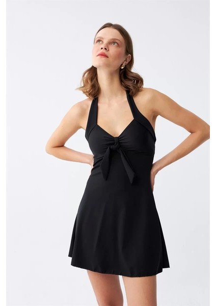 Kadın Fiyonklu Siyah Elbise Mayo fiyatları