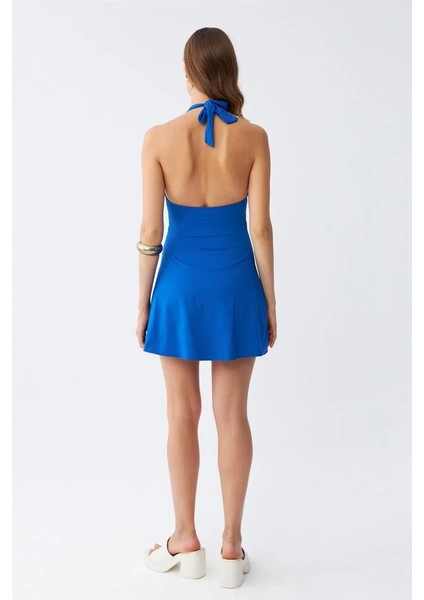 Kadın Fiyonklu Sax Elbise Mayo indirimleri