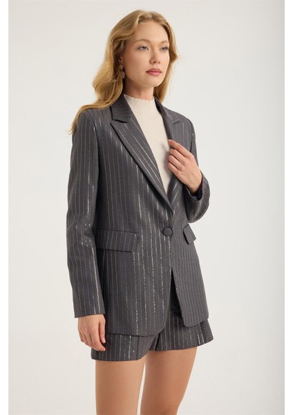 Payet Şeritli Tek Düğme Ceket modelleri