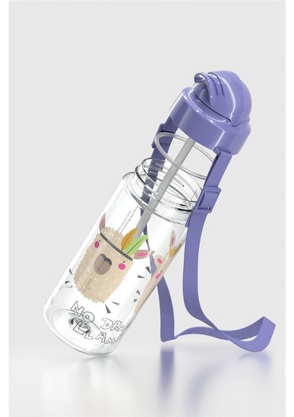 Migo Desenli 500 ml Askılı Pipetli Tritan Çocuk Matara 912008 Lila fiyatları