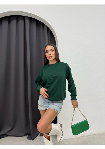 Düz Renk Kadın Sweatshirt