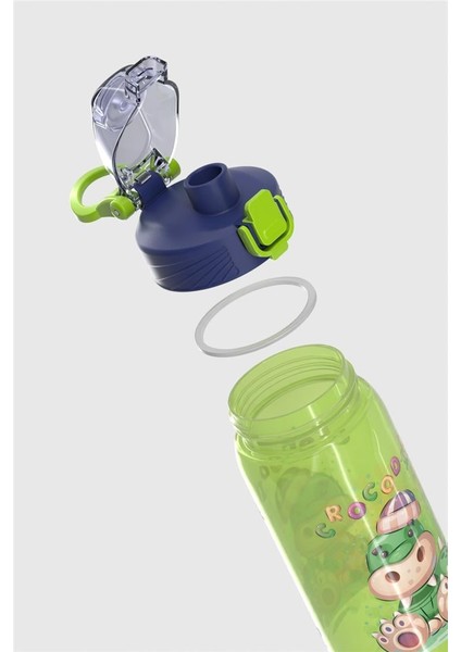Wave Desenli 530 ml Çocuk Matara 912168 Yeşil fırsatları