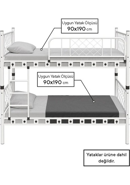 Argimo Melis Genç Çocuk Odası Metal Ranza ve Karyola indirimleri