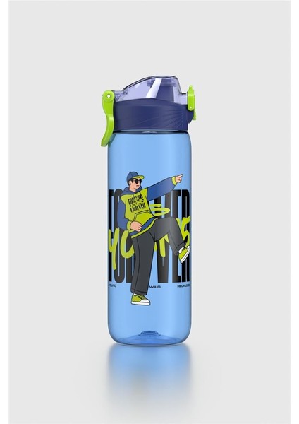 Wave Desenli 630 ml Tritan Çocuk Matara 912166 Mavi