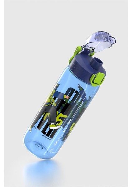 Wave Desenli 630 ml Tritan Çocuk Matara 912166 Mavi modelleri