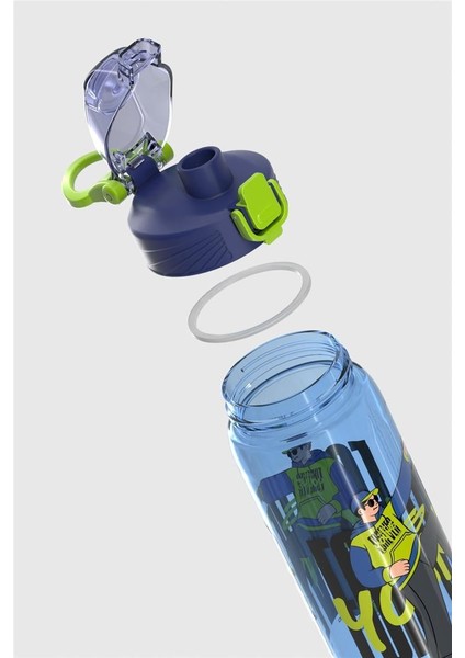 Wave Desenli 630 ml Tritan Çocuk Matara 912166 Mavi fırsatları