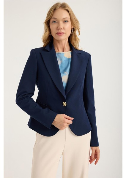 Tek Düğme 2 Cepli Ceket