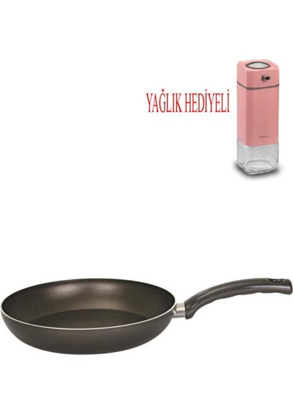 Teflon Tava 22 cm ve Pembe Yağdanlık