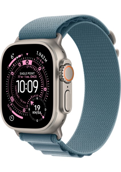Watch Ultra 3 Gps + Cellular, 49 mm Natürel Titanyum Kasa ve Açık Mavi Alpine Loop - Küçük Boy