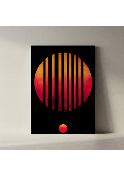 Soyut Minimalist Güneş Tutulması Tablosu fiyatları