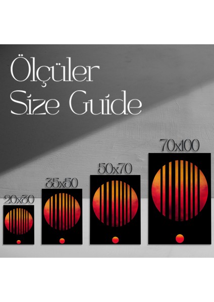 Soyut Minimalist Güneş Tutulması Tablosu modelleri