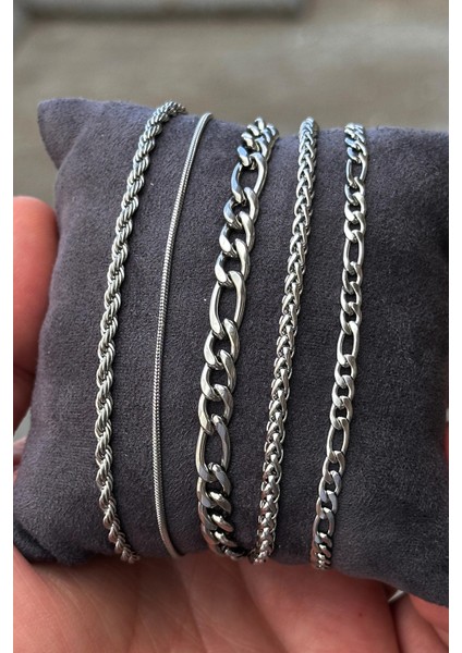 5 Adet Paslanmaz Çelik Bileklik Set Eşe Arkadaşa Sevgiliye Hediye SCB77 fiyatları