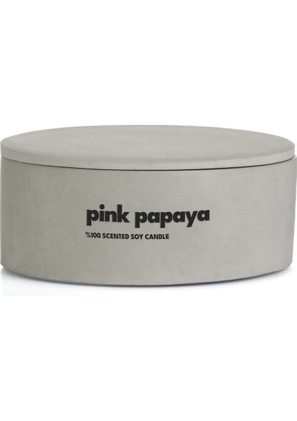 Dekoratif El Yapımı Yatay Mum : Çift Fitilli : Kokulu Soya Mum : Pink Papaya fırsatları