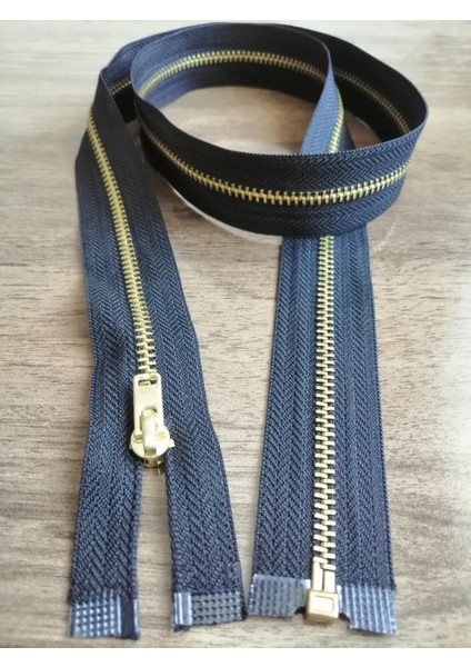 Demir Dişli Fermuar 80 cm & Eni: 3 cm Siyah Altın Dişli 1 Adet fiyatları