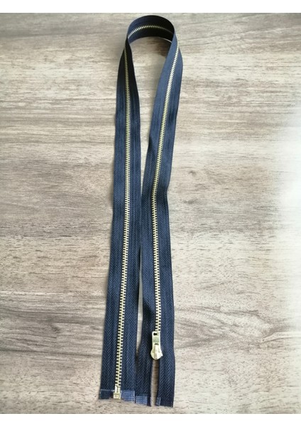 Demir Dişli Fermuar 80 cm & Eni: 3 cm Siyah Altın Dişli 1 Adet fırsatları