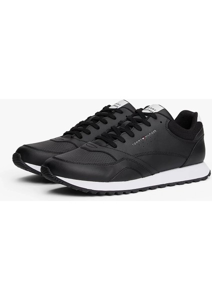 New Runner Eva Tabanlı Deri Klasik Erkek Siyah Sneaker FM0FM055120GX fiyatları