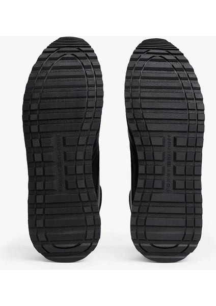 New Runner Eva Tabanlı Deri Klasik Erkek Siyah Sneaker FM0FM055120GX