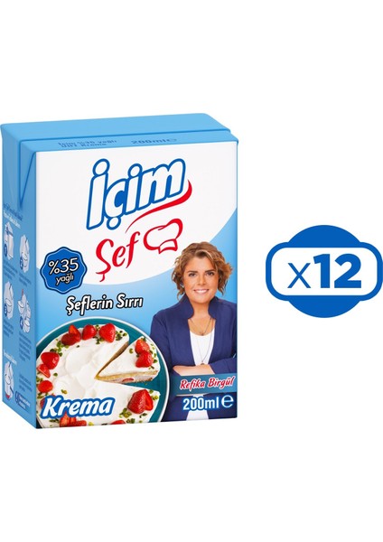 Içim Krema 200 gr %35 Yağlı x 12 Adet