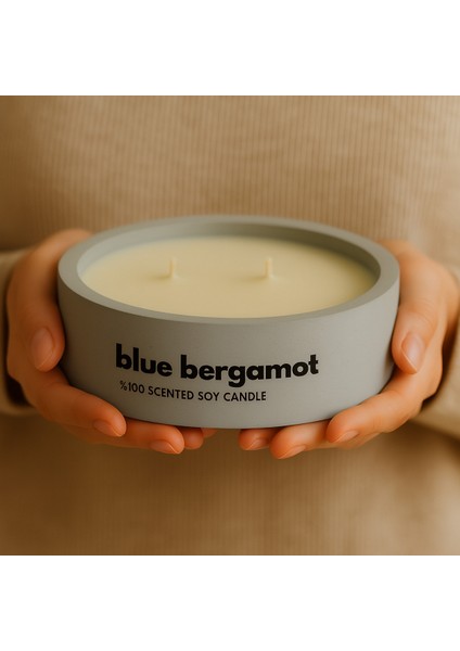 Dekoratif El Yapımı Yatay Mum : Çift Fitilli : Kokulu Soya Mum : Blue Bergamot fiyatları