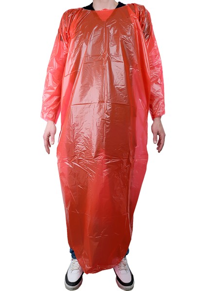 Tek Kullanımlık Naylon Önlük Katlamalı 50 Adet- 1 Koli (Doğum Önlüğü)Turuncu