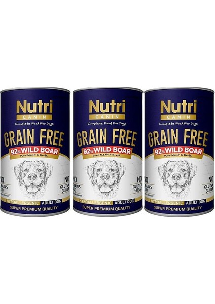Nutri Canın Yaban Domuzu Etli Yetişkin Köpek Konservesi 400GR.X3 Adet