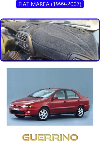 Fıat Marea 1999-2007TORPİDO Koruma Halısı Mavi Kenar