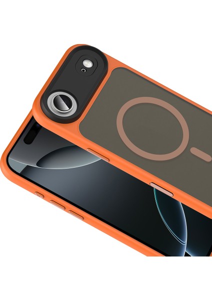 iPhone 17 Pro Kılıf Magsafe Özellikli ve Şerit Renkli Şık Velure Premium Sert Tpu Silikon Kapak modelleri