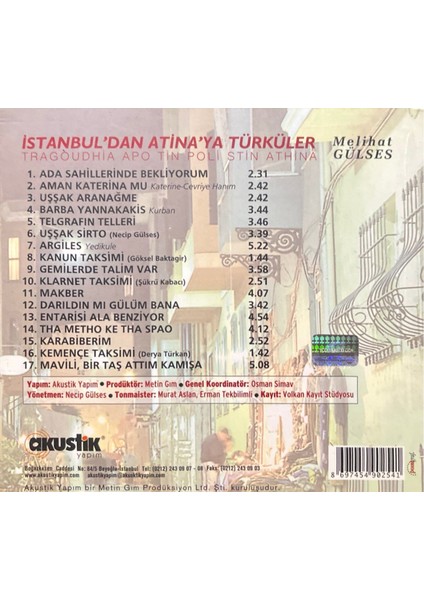 CD Melihat Gülses Istanbul'dan Atinaya Türküler CD fiyatları