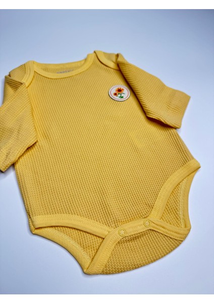 Ayçiçek Desenli Waffle Kumaş 2 Li Zıbınlı Takım fırsatları