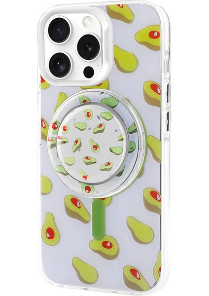 Apple iPhone 15 Pro Max Uyumlu Magsafe Özellikli Tak Çıkar Soketli Tiktok Kapak Yeşil modelleri