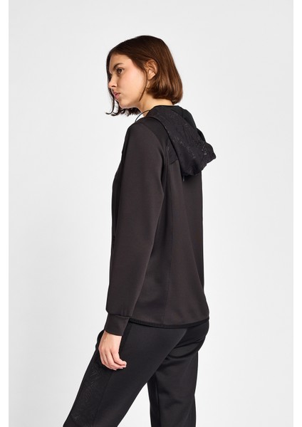 Kadın Koşu Fermuarlı Kapüşonlu Sweatshirt 25B-2001