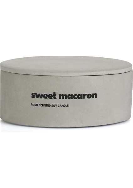 Dekoratif El Yapımı Yatay Mum : Çift Fitilli : Kokulu Soya Mum : Sweet Macaron fırsatları