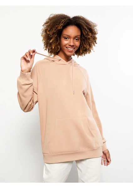 Lcw Vision Kahverengi Kadın Kalın Hoodie