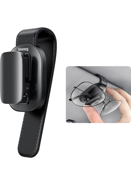 Kaliteli Araç Gözlük Klipsi Yapışkanlı Gözlük Tutucu [klip Tasarımı]-Siyah (Yurt Dışından)